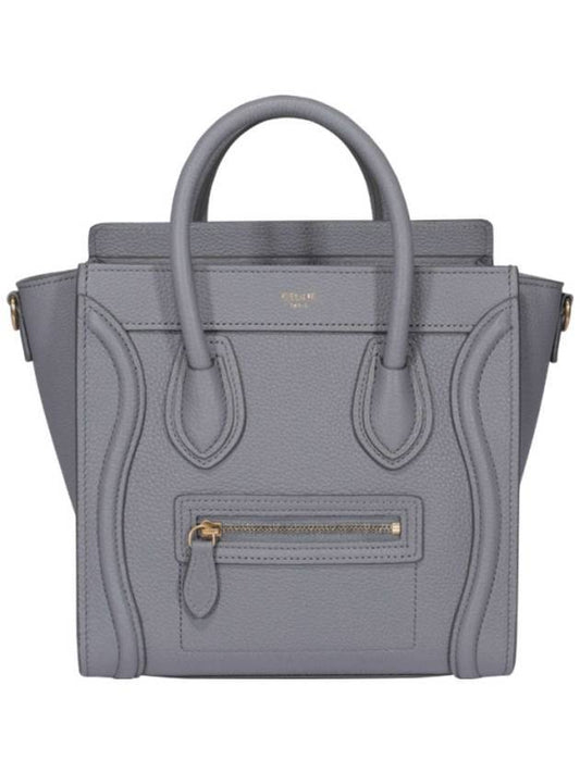 Baby Drum Luggage Nano Tote Bag Grey - CELINE - BALAAN 1