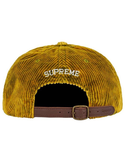 Corduroy S Logo 6 Panel Cap Bleached Olive FW23H91 - SUPREME - BALAAN 2