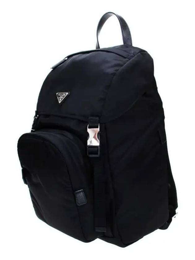 Re-Nylon Saffiano Leather Backpack Black - PRADA - BALAAN 3