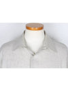 H pocket linen long sleeve shirt XXL 110 - HERMES - BALAAN 3