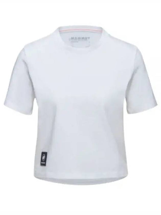 Women's Massone Patch Cropped Short Sleeve T-Shirt White - MAMMUT - BALAAN 1