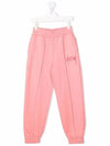 Kids Logo Print Pants Pink MS027692 077 - MSGM - BALAAN 2