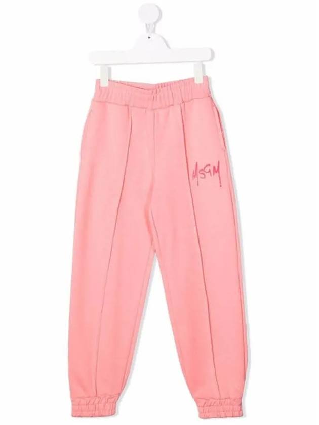 Kids Logo Print Pants Pink MS027692 077 - MSGM - BALAAN 2