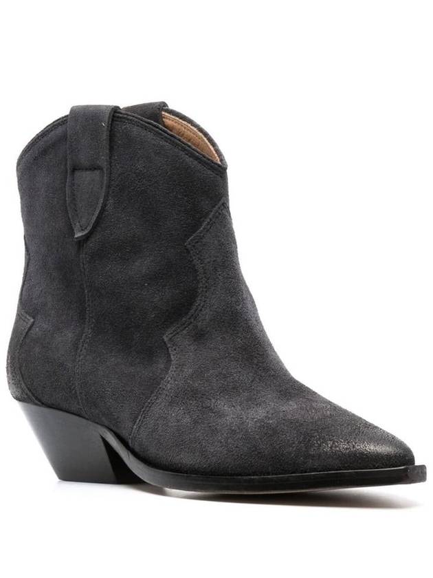 Dewina Suede Western Middle Boots Black - ISABEL MARANT - BALAAN 3