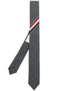 Three-Line Engineer Stripe Wool  Neck Tie Dark Grey - THOM BROWNE - BALAAN 2