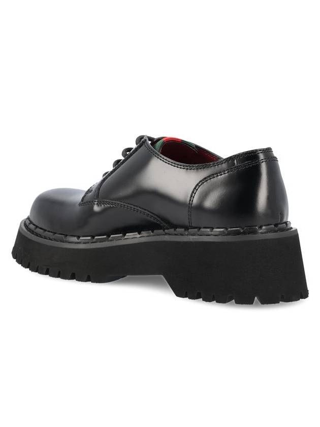 Web Lace-Up Loafers Black - GUCCI - BALAAN 4