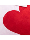 Heart Logo Double Sided Beach Towel White Red - AMI - BALAAN.