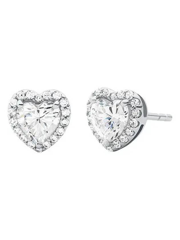 MKC1519AN040 Heart Logo Stud Silver Earrings - MICHAEL KORS - BALAAN 1