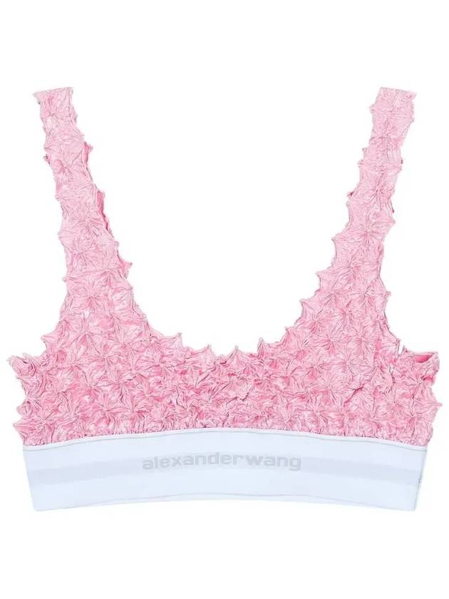 Shibori Textured Bra Top Pink - ALEXANDER WANG - BALAAN 1