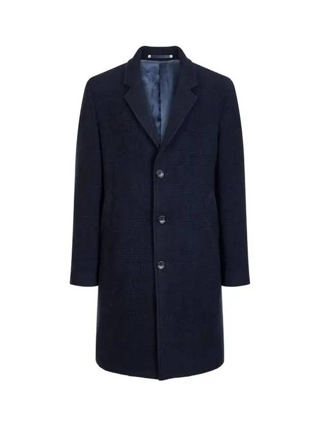 PS Boucle Check Single Coat Dark Navy 271097 - PAUL SMITH - BALAAN 1