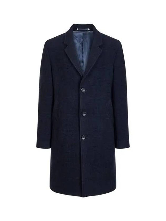 PS Boucle Check Single Coat Dark Navy 271097 - PAUL SMITH - BALAAN 1