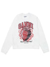 Isoli Raglan Strawberry Sweatshirt Vanilla Ice - GANNI - BALAAN 2