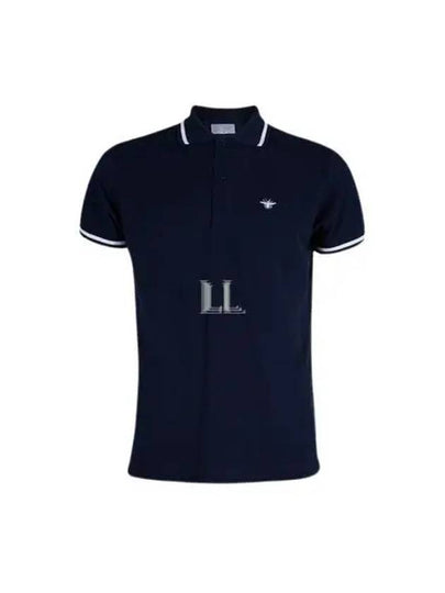 Embroidery Bee Polo Shirt Navy - DIOR - BALAAN 2