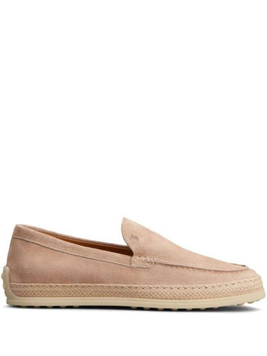 Logo Suede Loafers Pink - TOD'S - BALAAN 1