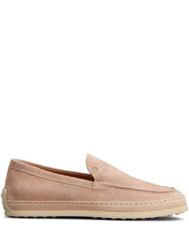 Logo Suede Loafers Pink - TOD'S - BALAAN 1