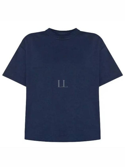 Double Layered Cotton Jersey Short Sleeve T-Shirt Blue - BOTTEGA VENETA - BALAAN 2