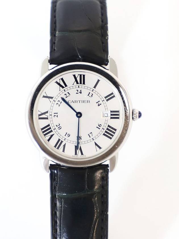 Cartier Ronde Solo Quartz Leather Band Unisex Watch - CARTIER - BALAAN 2