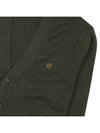 Bold Fox Head Patch V Neck Wool Cardigan Khaki - MAISON KITSUNE - BALAAN 7