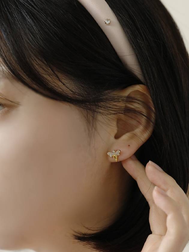 Honeybee Cubic Earring Gold - SOSOO - BALAAN 4