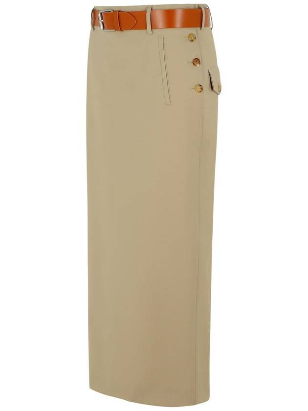 Moschino Beige Virgin Wool Skirt - MOSCHINO - BALAAN 2