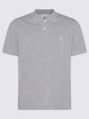 Embroidered Logo Short Sleeve Polo Shirt Grey - BRUNELLO CUCINELLI - BALAAN 5