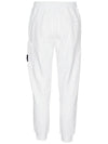 Wappen Patch Drawstring Track Pants White - STONE ISLAND - BALAAN 4