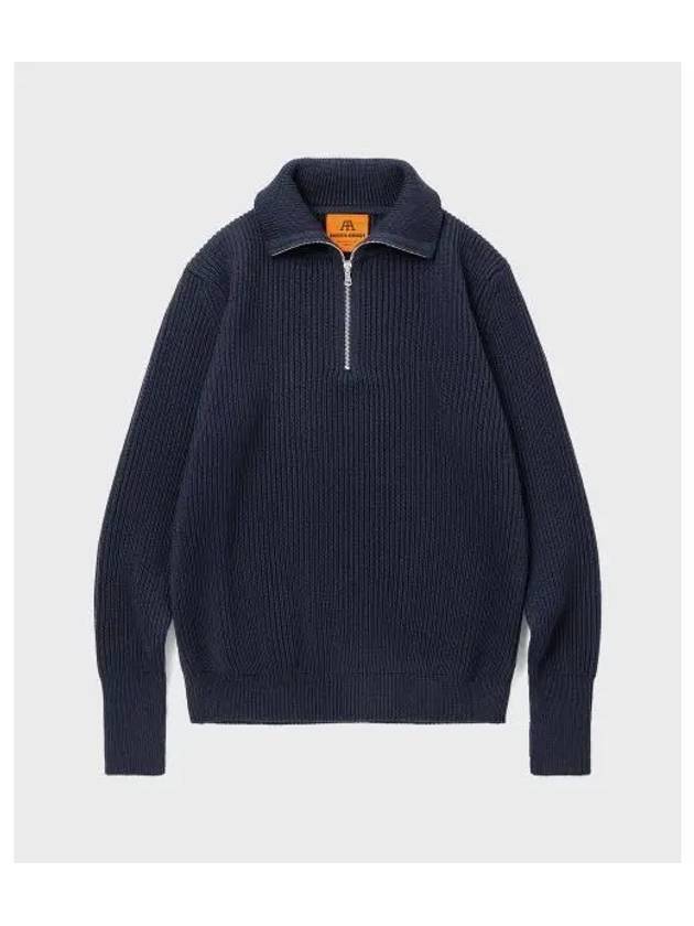 ANDERSEN Navy Half Zip Up Blue - ANDERSEN-ANDERSEN - BALAAN 1