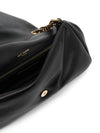 Calypso Small Plunged Lambskin Shoulder Bag Black - SAINT LAURENT - BALAAN 4