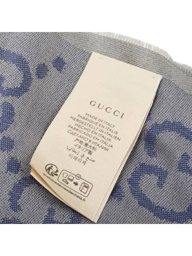 GG Memory Scarf 7551344GAG1 4163 NAVY LIGHT GRAY B0170427402 - GUCCI - BALAAN 4