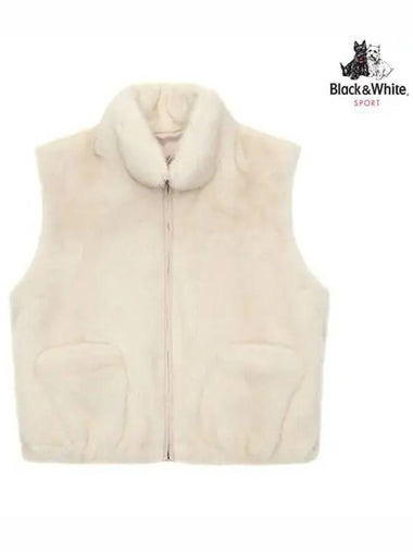 Mink Fur Vest 1013LXGLIVORY - BLACK&WHITE - BALAAN 1