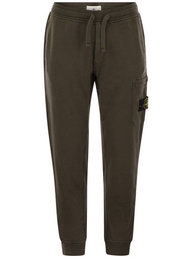 Cotton trousers with drawstring - STONE ISLAND - BALAAN 1