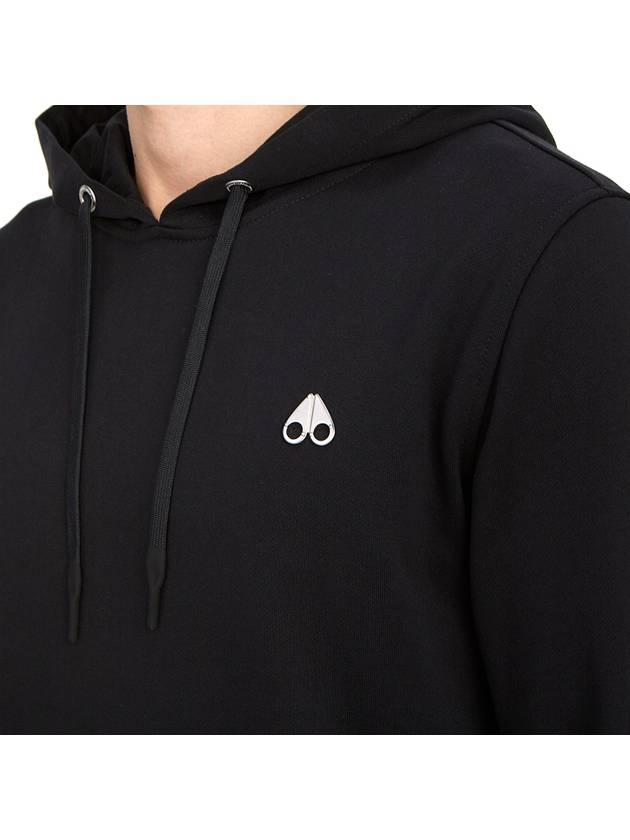 Logo Plaque Cotton Hood Black - MOOSE KNUCKLES - BALAAN 7