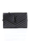 Monogram Envelope Chain Wallet Cross Bag Black - SAINT LAURENT - BALAAN 2