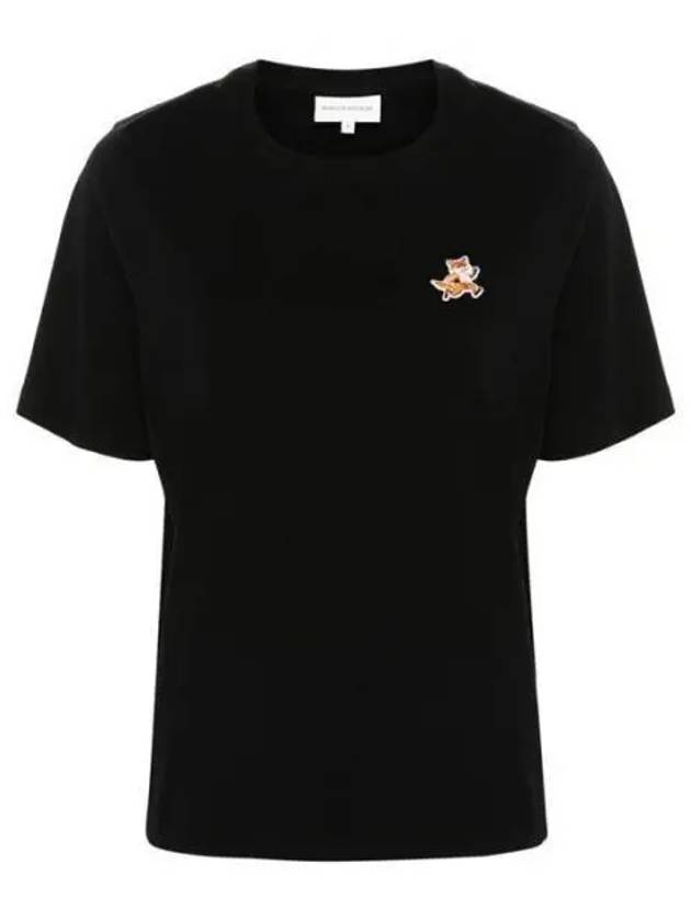 Speedy Fox Patch Comfort Short Sleeve T Shirt Black - MAISON KITSUNE - BALAAN 2