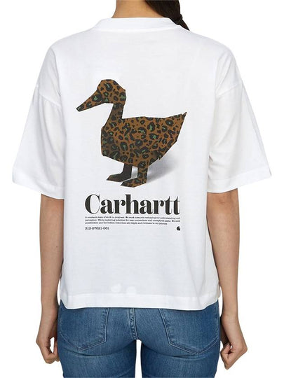 Fold Leo Women s Short Sleeve T Shirt I034007 02XX - CARHARTT WIP - BALAAN 2