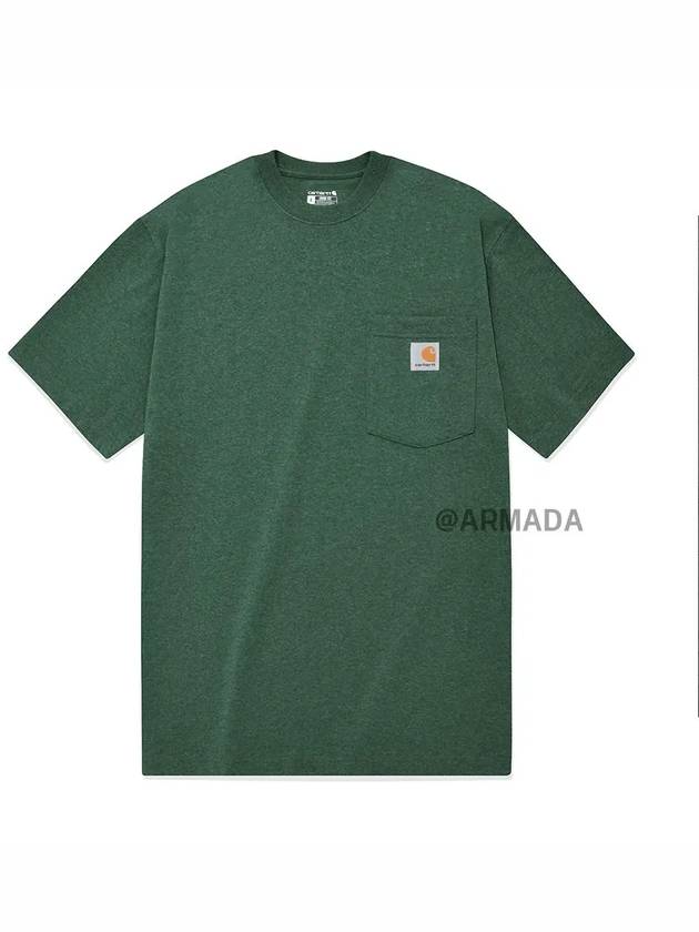 K87 Workwear Pocket Short Sleeve T Shirt Northwood Heather - CARHARTT - BALAAN 8