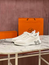 Bouncing Sneakers Mesh Suede Goatskin Blanc Blanc - HERMES - BALAAN 7