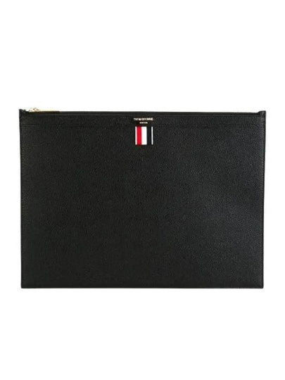 Medium Document Holder Clutch Bag Black - THOM BROWNE - BALAAN 2