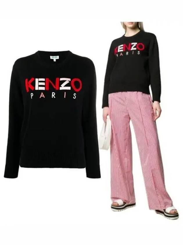 Embroidered Logo Knitted Women Sweater 2PU507 808 99 1151066 - KENZO - BALAAN 1