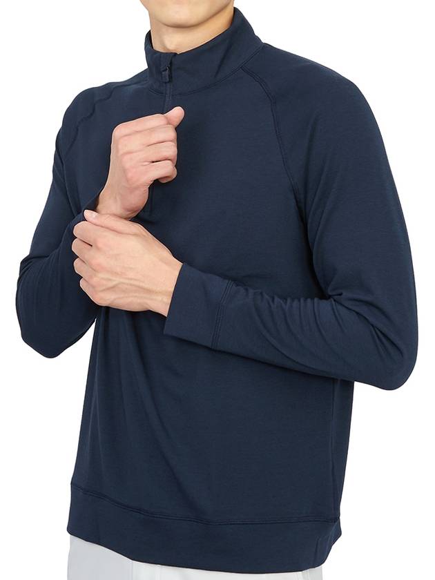 MS21K79 TWLT Men's Lux Staple Half Zip Long Sleeve T-Shirt Navy MS21K79 TWLT - G/FORE - BALAAN 6