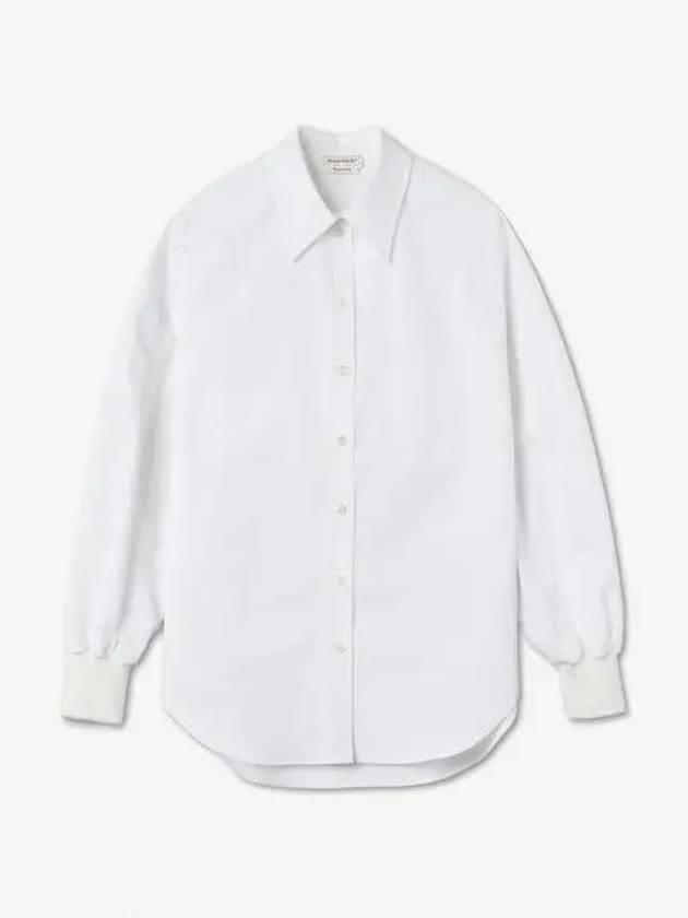 Women's Cocoon Sleeve Shirt Optical White - ALEXANDER MCQUEEN - BALAAN 2