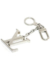 M65071 LV silver logo keyring key holder bag charm - LOUIS VUITTON - BALAAN 4