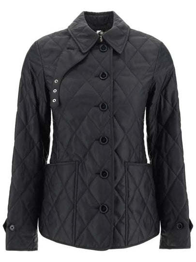 Diamond Quilted Thermoregulated Jacket Black - BURBERRY - BALAAN 2