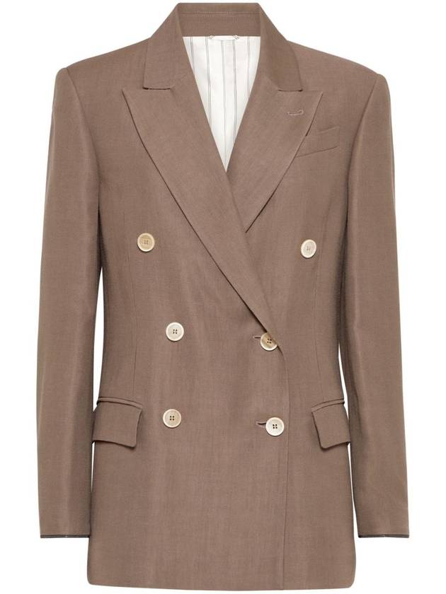 Brunello Cucinelli Twill Blazer With Monili Detail - BRUNELLO CUCINELLI - BALAAN 1