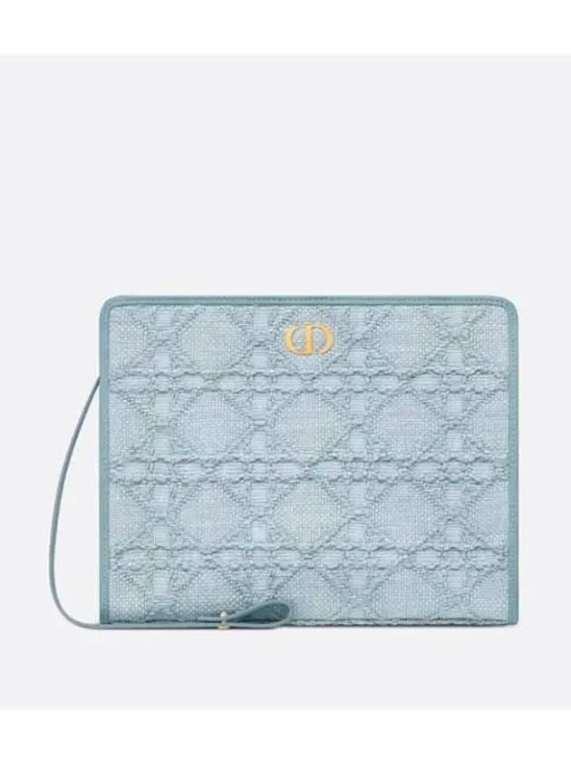 30 Montaigne Dea Raffia Pouch Blue - DIOR - BALAAN 2