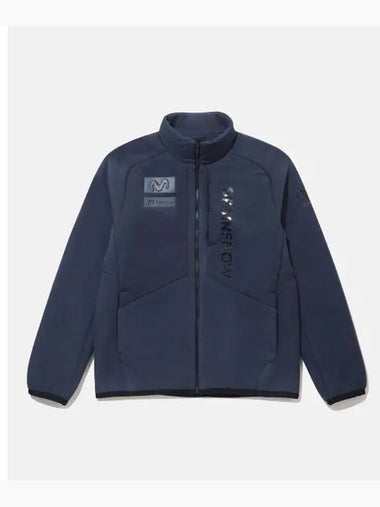 SPAIN SKI Woven Patch Heavy Bonding Fleece Jacket Navy SP421SKTO1 - DESCENTE - BALAAN 1