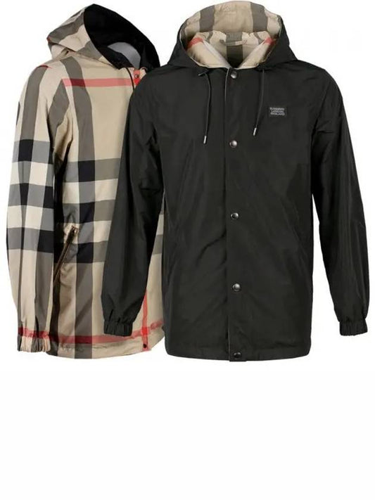 Reversible Check Hooded Jacket Archive Beige - BURBERRY - BALAAN 2