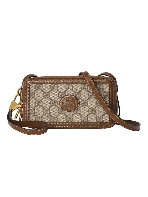 Interlocking G Mini Cross Bag Brown - GUCCI - BALAAN 1