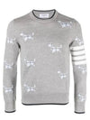 Hector Intarsia Crew Neck Knit Top Grey - THOM BROWNE - BALAAN 2