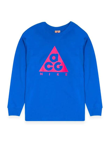 ACG Long Sleeve Logo Tshirt Blue BQ3457416 - NIKE - BALAAN 1